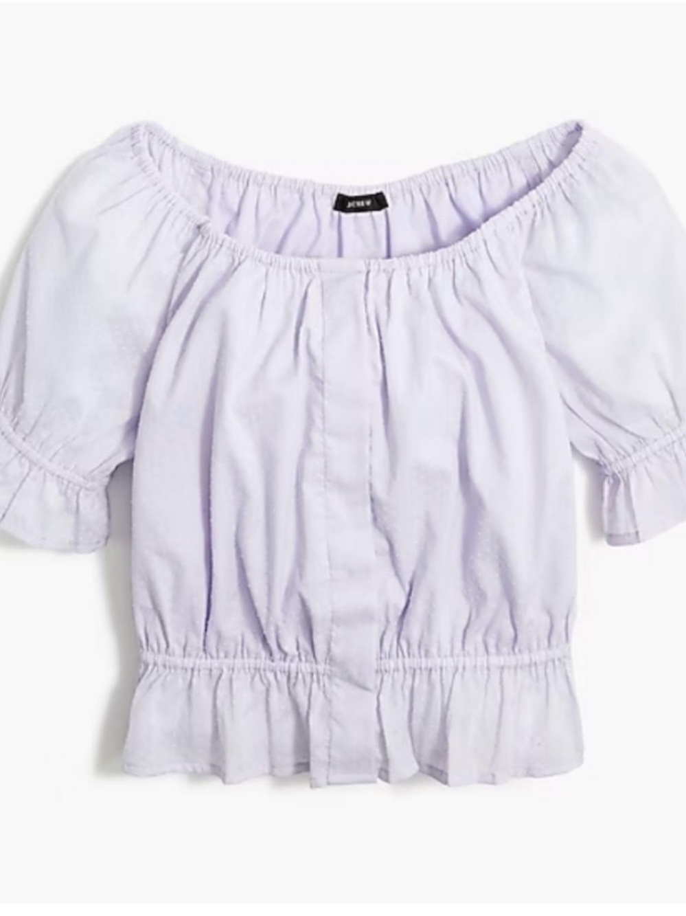 J. Crew Light Lavender Scoop-Neck Peplum Blouse